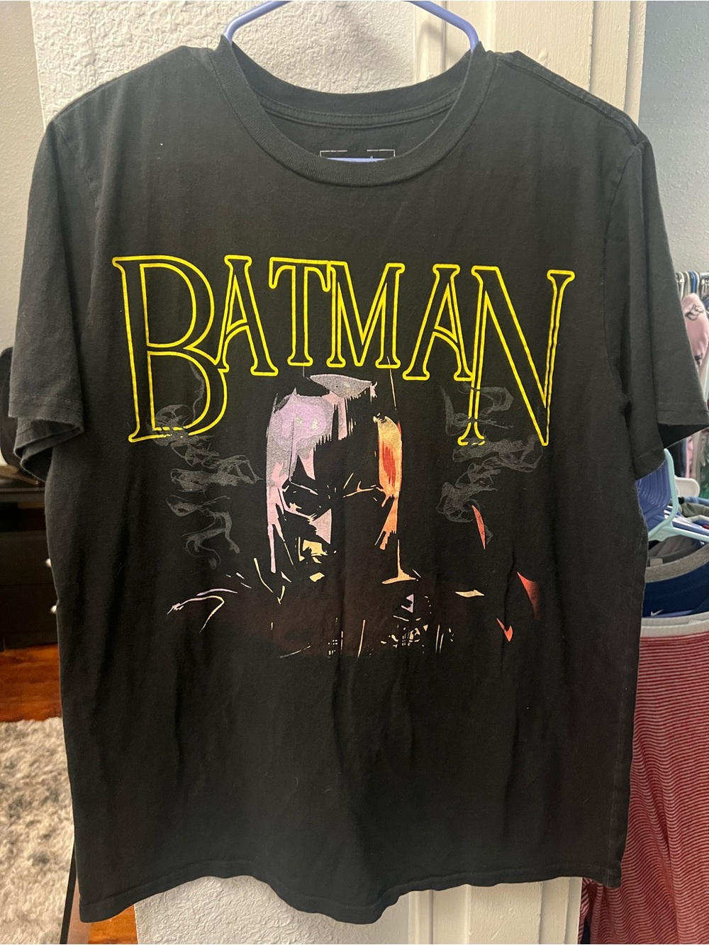 DC Comics Batman Black Graphic T-Shirt Men’s Large Dark Knight
